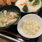 わ楽 - ②お味噌汁、タルタルソース