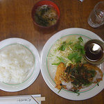 漫画喫茶　ミトミ - 納豆とんかつ定食