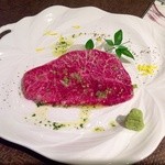 創作焼肉 くぅ - Ｈ25.04　和牛本ミスジステーキ￥１,６００