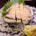 回し寿司 活 活美登利 - あわびの刺身530円（税抜）