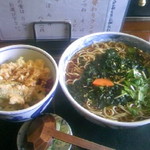 泰尚 - ミニ天丼セット・温蕎麦・麺量ダブル