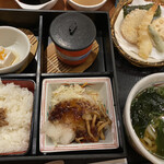 和食さと - 娘　選べるさと和膳（ハンバーグとミニうどん）1318円