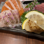 Roppou Hachibei - 鮮魚３点盛り２人前 1,360円
