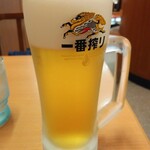 日高屋 - 生ビールは一番搾り320円