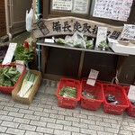 Benkei - ムーンウォーク！（決まった！）＼(^^)／
                        
                        なんと！　店頭で野菜を売っているではにゃいか！
                        
                        野菜を売っていたおじやんは先代の店主さん
                        
                        世代交代したので、野菜を作って店でも出している。