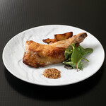 Bone-in young chicken thigh confit