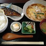 Osakanadokoro Miyota - お好み二皿ランチセット（鯖の塩焼きと鶏の親子煮）