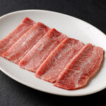 Thinly sliced cheek meat