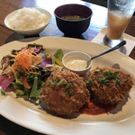 Cafe 春 - ランチのクリームコロッケセット♡