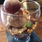 Cafe 春 - ランチのドリンク・ミニパフェセットは350円とコスパ最高♡