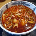Hokkaidouramendemmaru - 辛醤油肉つけ麺の、つけ汁☆