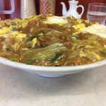 ラーメン 大将 - 横に広いけれど 深さはそうでもない丼です