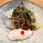 春草 - 13.4月　お造り（初鰹、鯛、カンパチ、鱧）