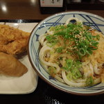 丸亀製麺 - 2013-04-20ぶっかけ冷大380円・とり天120円・いなり100円