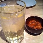 俺の魚を食ってみろ!! - 蜂蜜梅酒ソーダ割に塩辛