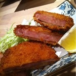 俺の魚を食ってみろ!! - 分厚いハムカツ