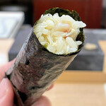 兄弟寿し - 佐渡産毛蟹手巻き