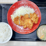 かつや - ロースカツ・から揚げ定食　869円