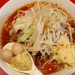 ラーメン二郎 - ラーメン半分＋ニンニク多め＋ショウガ半分SK