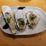 Osashimiya Sumiyoshi - 生ガキ カキ３種類食べくらべセット