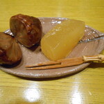 鮨処 酒主 - 栗＆摘果みかんの寒天寄せ