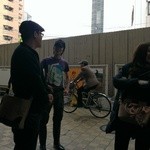 フスマにかけろ 中崎壱丁 中崎商店會1-6-18号ラーメン - 店主＆もりーんさん＆釈さん(2013/4)