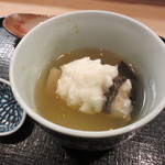 寿司 竹本 - グジ(甘鯛)の蕪蒸し