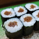 てっちゃん寿司 - 何気にここでの干瓢巻きは初めて。期待通りの旨さ。