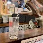 Yakitori Nishidaba Sayama Gaoka Ten - ナカはストップ！言うまで注いでくれます。