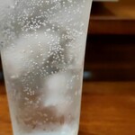 てっちゃん寿司 - いつもの木挽ブルー炭酸割り。ただいま。