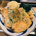 元祖セルフうどんの店 竹清 - とり天ぶっかけうどん