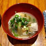 ネリマル - お通し1　みょうががはいった具だくさんスープ　495円