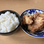 天下ご麺 - 唐揚げセット(唐揚げ3コ&ライス)
