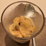 カンテサンス - パッションフルーツ、南高梅、バナナのシャーベット