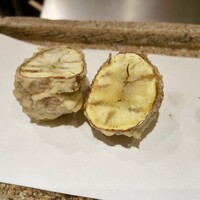 日本橋 蕎ノ字 - 初物の栗 塩で