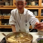 割烹 やました - 13.4花山椒なべ（人物写真掲載了承済み）