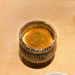 東麻布 天本 - しじみ茶碗蒸しこのわた乗せ