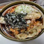すかや 本店 - セルフ白ネギに七味を振って