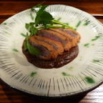 和や　てらさわ - 技アリの味噌仕立てのビフカツ。