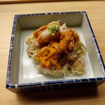 懐石料理 桝田 - 毛蟹と雲丹