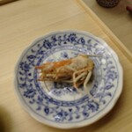 懐石料理 桝田 - 先付の海老のから揚げ