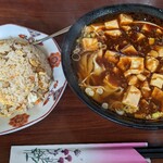 Taiwan Ryourishinryuu - 麻婆刀削麺＋炒飯セット＠980円