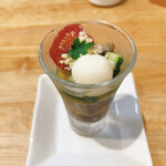 麺家 獅子丸 - 秋茄子とモッツァレラチーズのマリネ