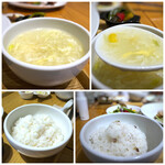 CHINNING BOOTH - ◆ご飯は「雑穀米」 ◆玉子スープは優しい味わい。