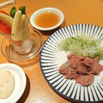 大衆スタンド神田屋 - 野菜スティックｱﾝﾁｮﾋﾞﾏﾖと鶏レバー刺し