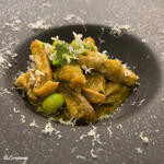 カーサ・デル・チーボ - 馬のトリッパの煮込みに香り豆とペストジェノヴェーゼ