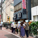 きそば 柏屋 - びっくり！　行列だよ！