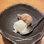 酉玄 - ほうじ茶とバニラアイス