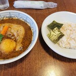 らっきょ - ・チキンスープカレー(辛さ2番ライス中220g白米)1150円