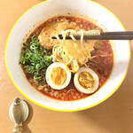 コトノハ - 辛ニボ中華そばの出来上がり